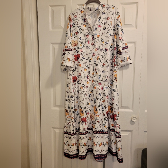 Bohemian Maxi Floral Dress-Large-Multi Color - Picture 1 of 5
